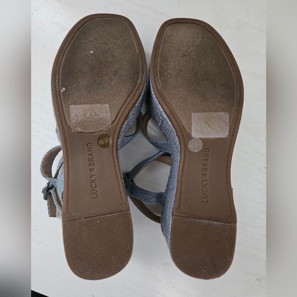 Lucky Brand Gray Wedge Sandals - Picture 7 of 11